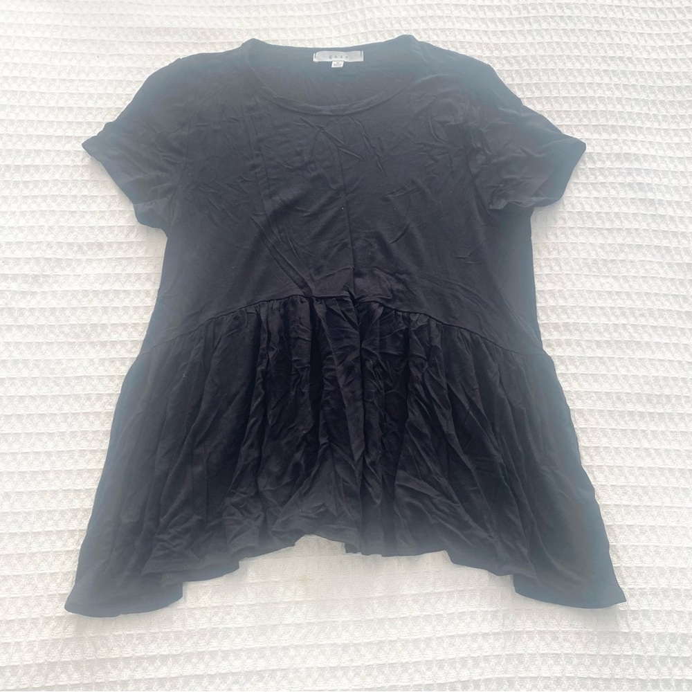 Gaze Black Short Sleeve Women's Top medium